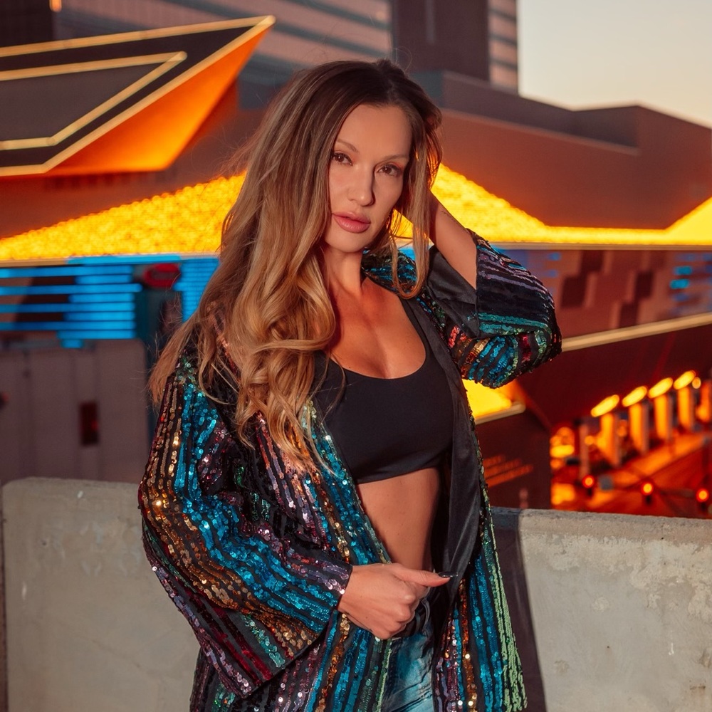 Rainbow Sequin Robe